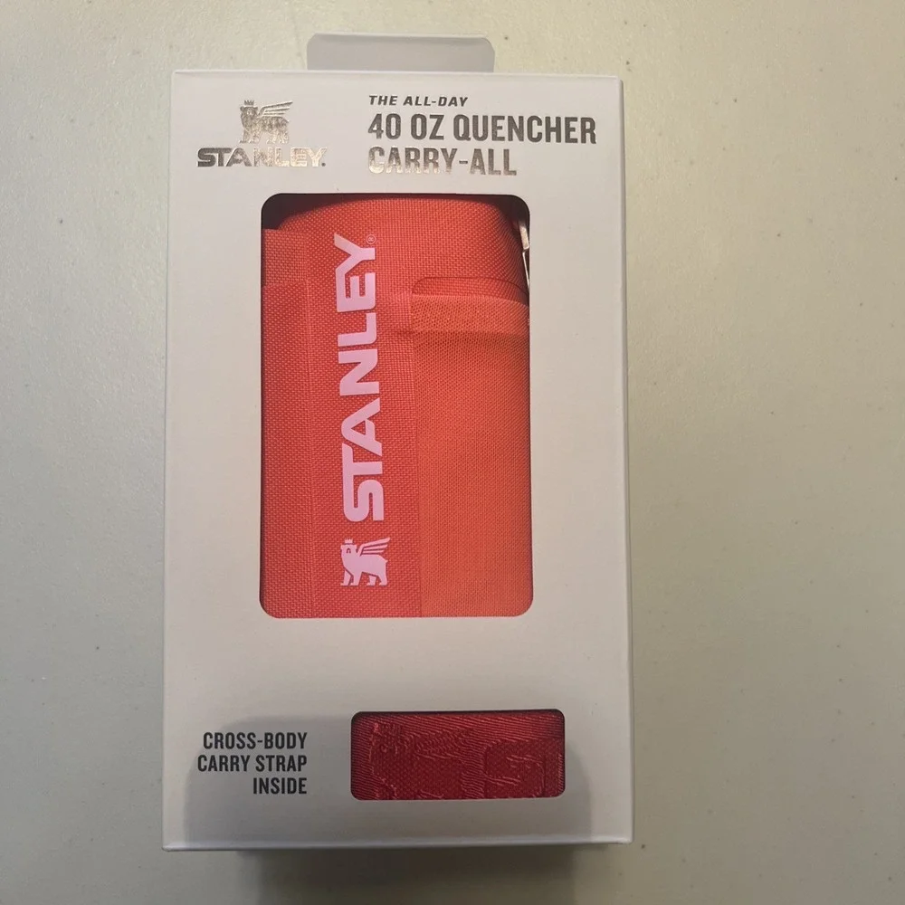 New Stanley All Day 40 OZ Quencher Carry All Hot Coral One Size - No Cup - Picture 1 of 6